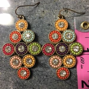 Multicolor Earrings with rhinestones